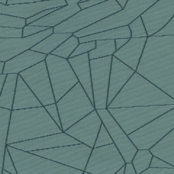Remnant of Luna Motif Jewel Blue Upholstery Fabric