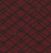 Remnant of Net Punch Red Upholstery Fabric