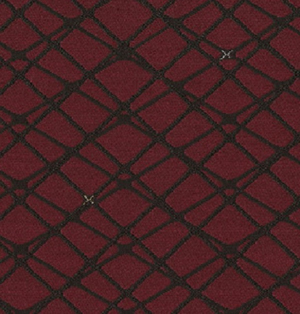Remnant of Net Punch Red Upholstery Fabric