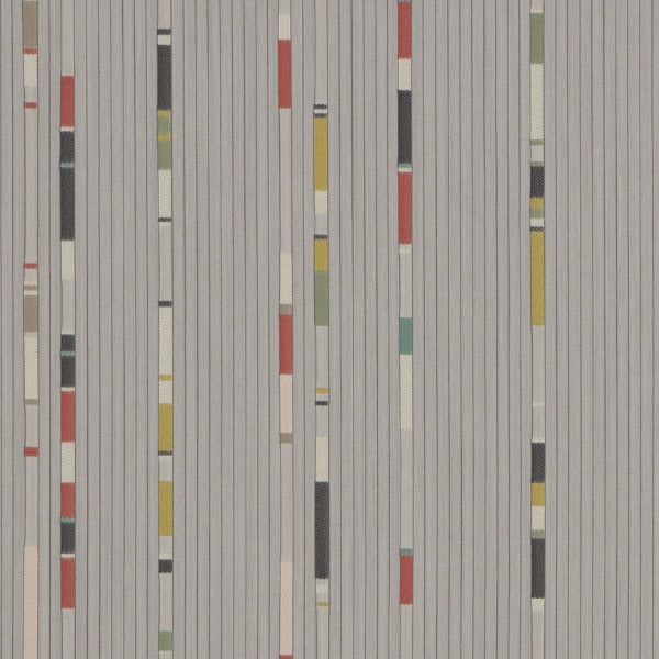 Remnant of Maharam Fabrics Segmented Stripe Nickel Paul Smith  Upholstery Fabric