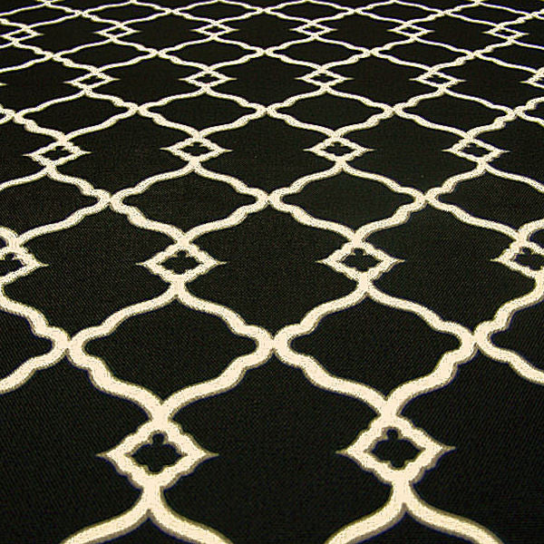 Outdoor Fabric Sun N Shade Lattice Chippendale Fretwork Onyx Toto Fabrics