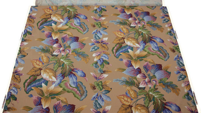 Molyneux Multi Colorful Foliage Print Upholstery Fabric
