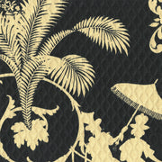 Outdoor Fabric Sun N Shade™ Chinoiserie Silhouette Palm Palace Onyx Toto Fabrics