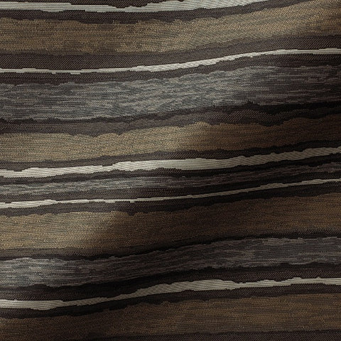 Pallas Painted Stripe Carbon Brown Upholstery Fabric