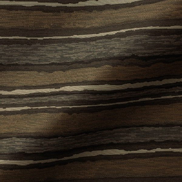 Pallas Painted Stripe Walnut Brown Upholstery Fabric