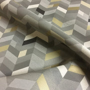 Maharam Parquet Cityscape Chevron Crypton Gray Upholstery Fabric