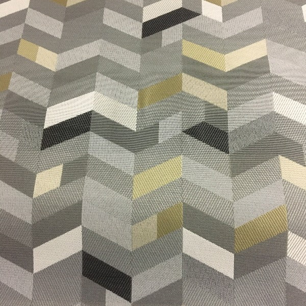 Maharam Parquet Cityscape Chevron Crypton Gray Upholstery Fabric