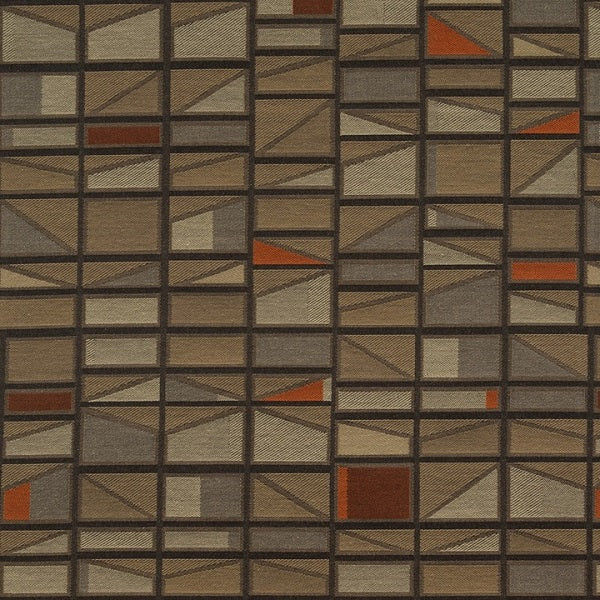 Maharam Pennant Winterberry Geometric Brown Upholstery Fabric