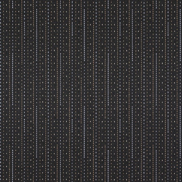 Pick Jet Rows Of Dots Black Upholstery Fabric
