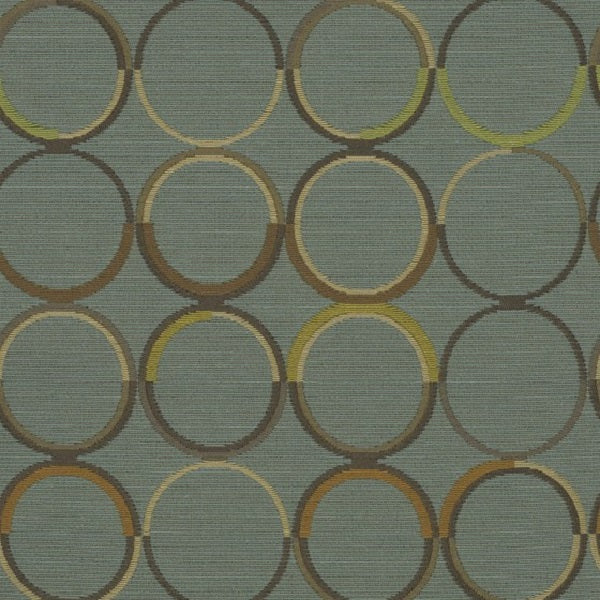 Designtex Pinball Sea Modern Circles Blue Upholstery Fabric