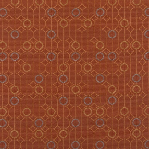 Remnant of Arc-Com Ringling Paprika Orange Geometric Upholstery Fabric