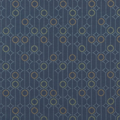 Remnant of Arc-Com Ringling Sky Blue Geometric Upholstery Fabric