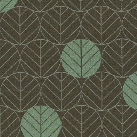 Designtex Fabrics Upholstery Fabric Remnant Round Leaves Pine