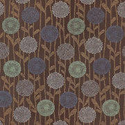 Chipper Habor Botanical Design Brown Upholstery Fabric