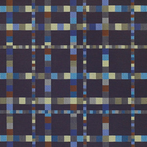 Remnant of Momentum Cube Navy Upholstery Fabric