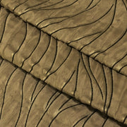 Rovigio Camel Waves Brown Drapery Fabric
