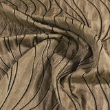 Rovigio Camel Waves Brown Drapery Fabric