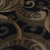 Swavelle Mill Creek Cowell Jet Paisley Brown Upholstery Fabric