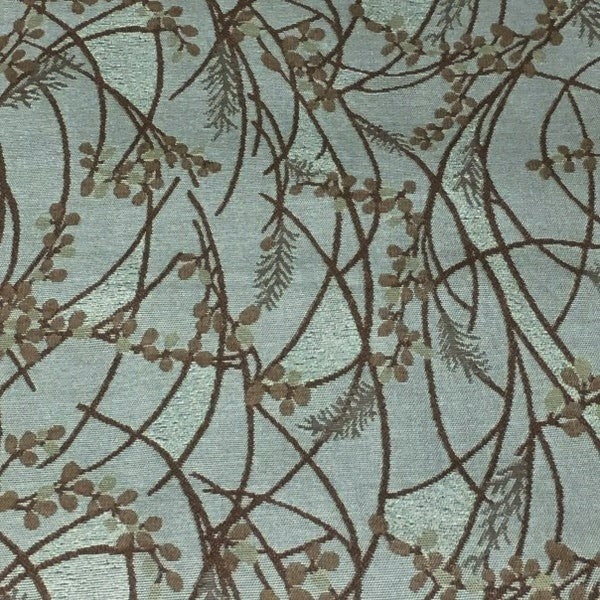 Paul Brayton Somerfield Iced Teal Botanical Blue Upholstery Fabric