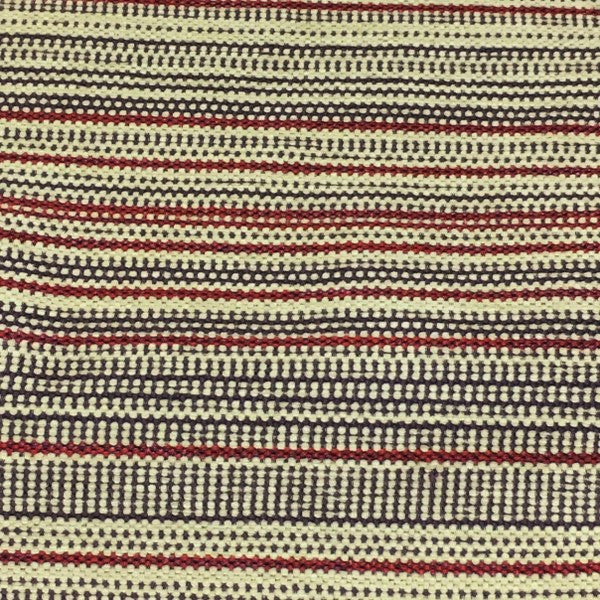 Pollack Thoroughfare Pomegranate Stripe Red Upholstery Fabric