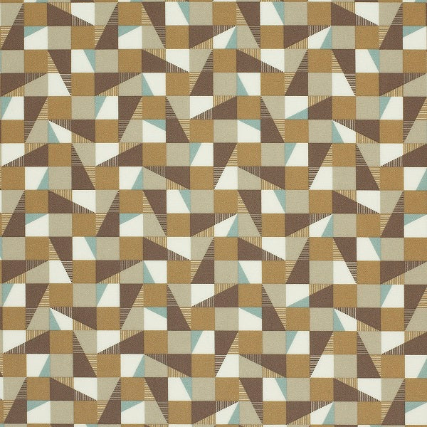 Momentum Silica Checker Sepia Upholstery Vinyl