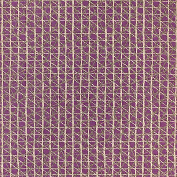 Remnant of Momentum Sketching Air Indigo Purple Upholstery Fabric