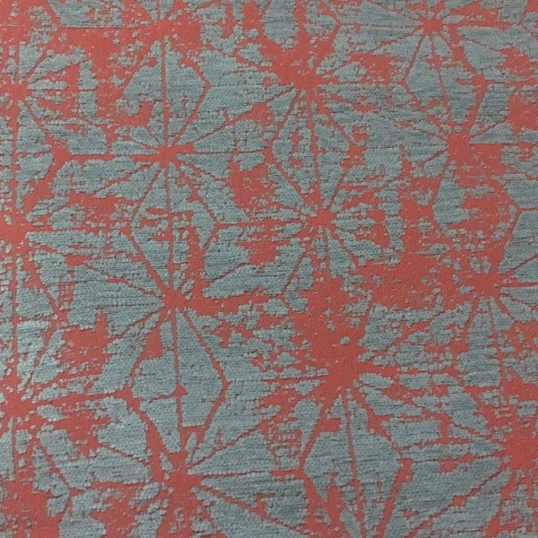 HBF Soft Angles Sorbet Chenille Orange Upholstery Fabric