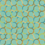 Remnant of Arc-Com Spin Aqua Blue Upholstery Vinyl