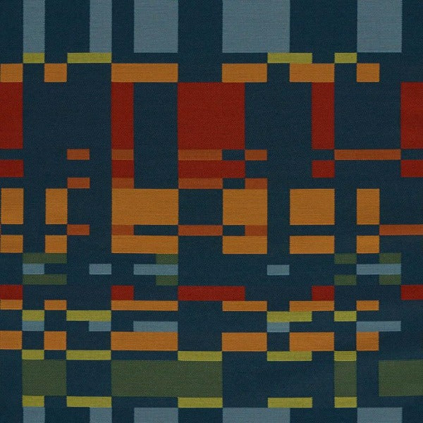 Remnant of Arc-Com Square One Teal Upholstery Fabric