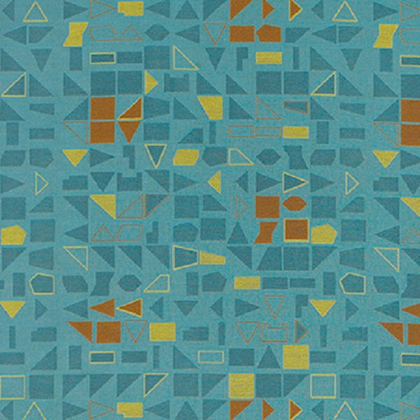Fabric Remnant of Rally Cyan
