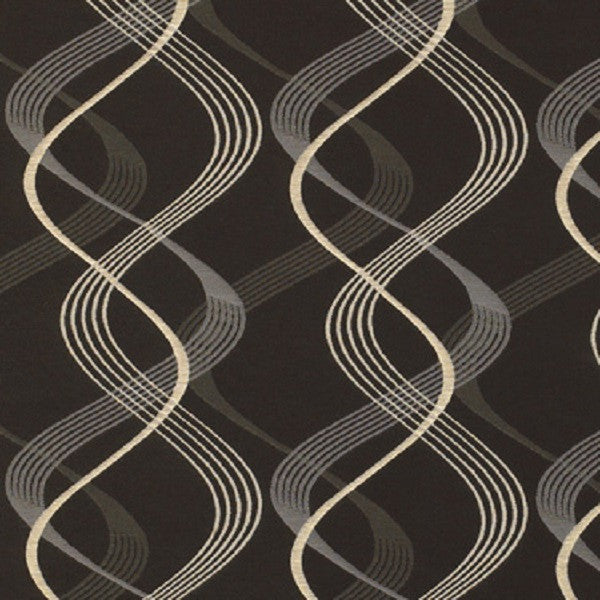 Remnant of Scape Pitch Black Upholstery Fabric