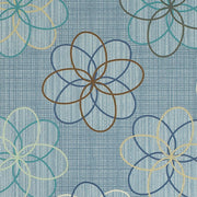 Momentum Silica Tao Honor Blue Floral Upholstery Vinyl