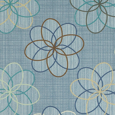 Momentum Silica Tao Honor Blue Floral Upholstery Vinyl