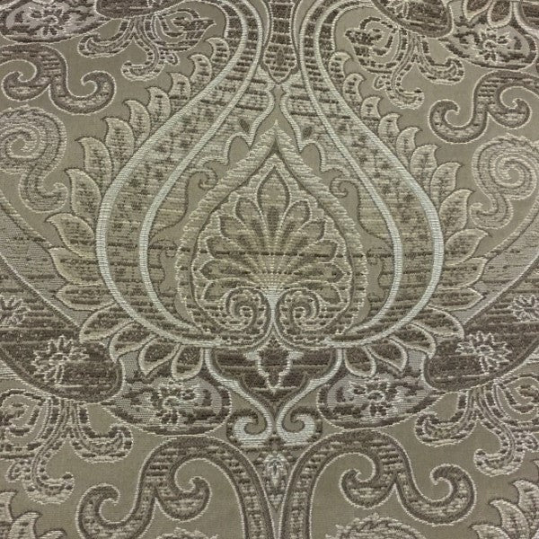 Swavelle Mill Creek Stately Champagne Chenille Paisley Beige Upholstery Fabric