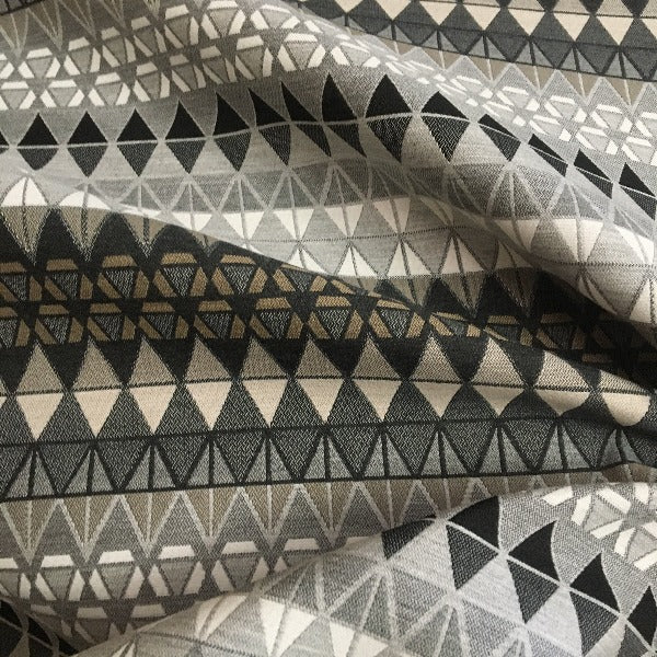 Brentano Pinnacle Arrow Sunbrella Gray Upholstery Fabric