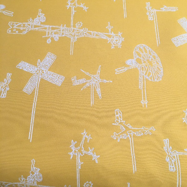 Mayer Whirligig Sunshine Yellow Sunbrella Upholstery Fabric