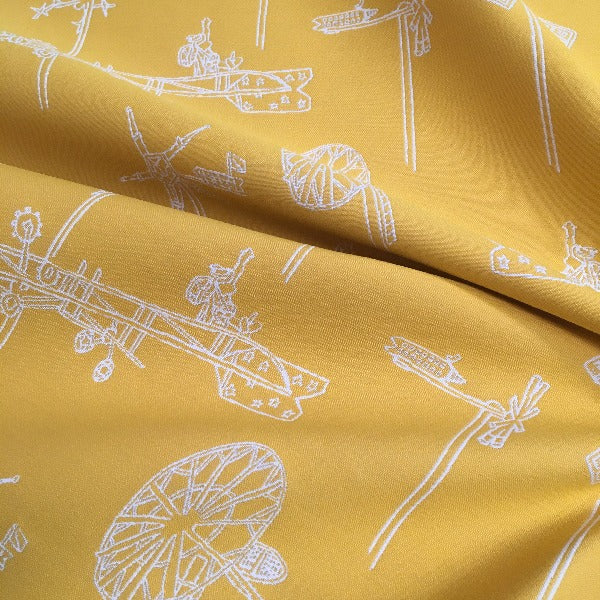 Mayer Whirligig Sunshine Yellow Sunbrella Upholstery Fabric