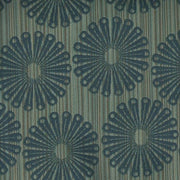 Remnant of CF Stinson Sunburst Peacock Blue Crypton Upholstery Fabric