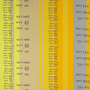 Remnant of Momentum Textiles Why Why Why Yellow Upholstery Fabric