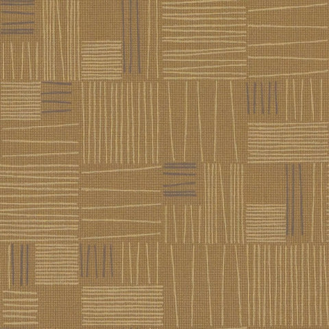 Fabric Remnant of Arc-Com Tally Antique Gold Upholstery Vinyl