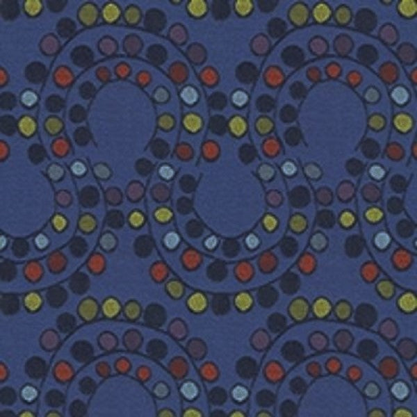 Remnant of Architex Topsy Turvy Treasure Blue Upholstery Fabric