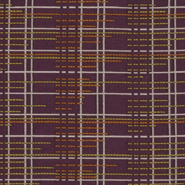 Designtex Tramway Byzantium Stripe Maroon Upholstery Fabric