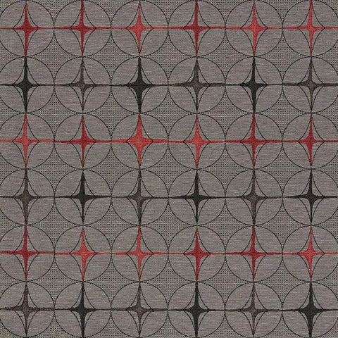 Arc-Com Tritik Smoke Neutral Geometric Gray Upholstery Fabric
