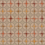 Arc-Com Tritik Terracotta Geometric Beige Upholstery Fabric