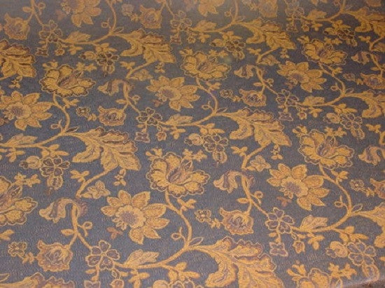 Port Royal Floral Pattern Blue Upholstery Fabric