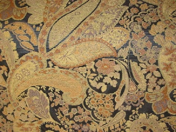 Haver Ford Paisley Design Blue Upholstery Fabric