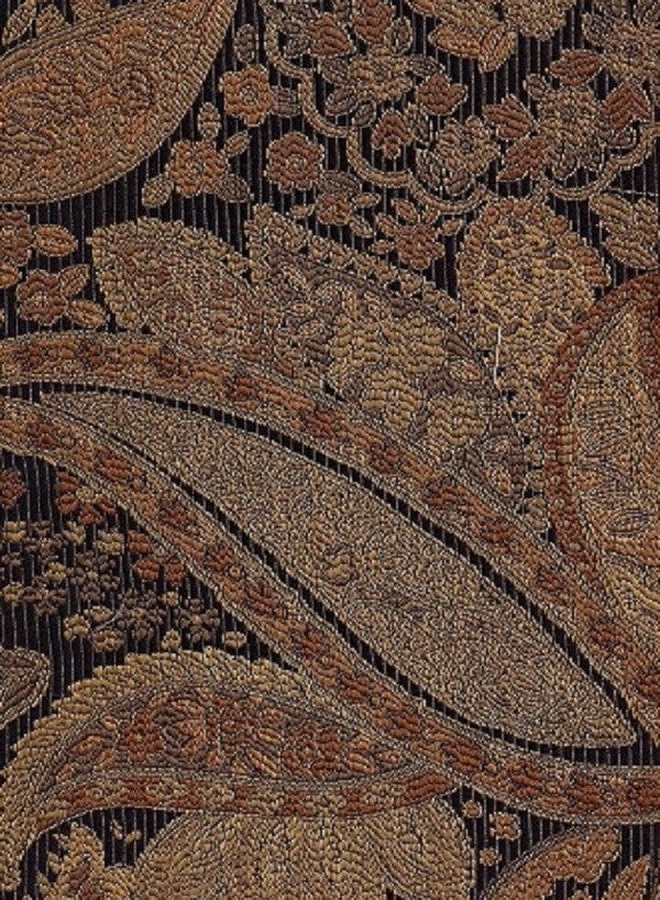 Haver Ford Paisley Design Blue Upholstery Fabric