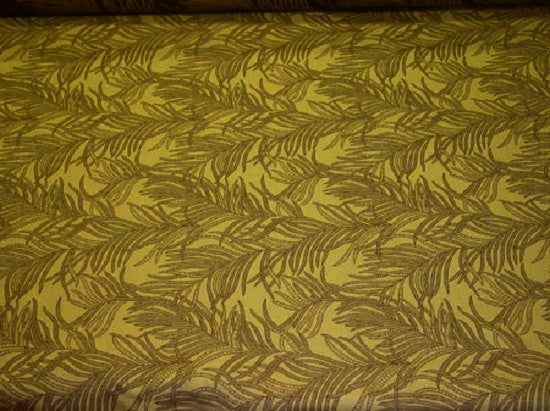 Fern Cocoa Leaf Pattern Brown Upholstery Fabric