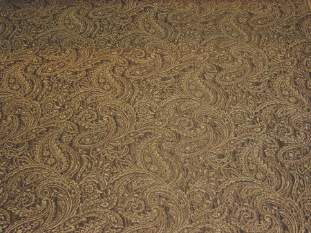 Trace Mocha Paisley Design Brown Upholstery Fabric