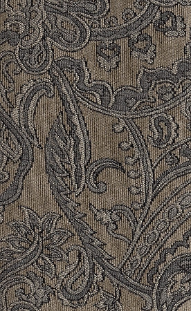 Graber Granite Paisley Design Grey Upholstery Fabric